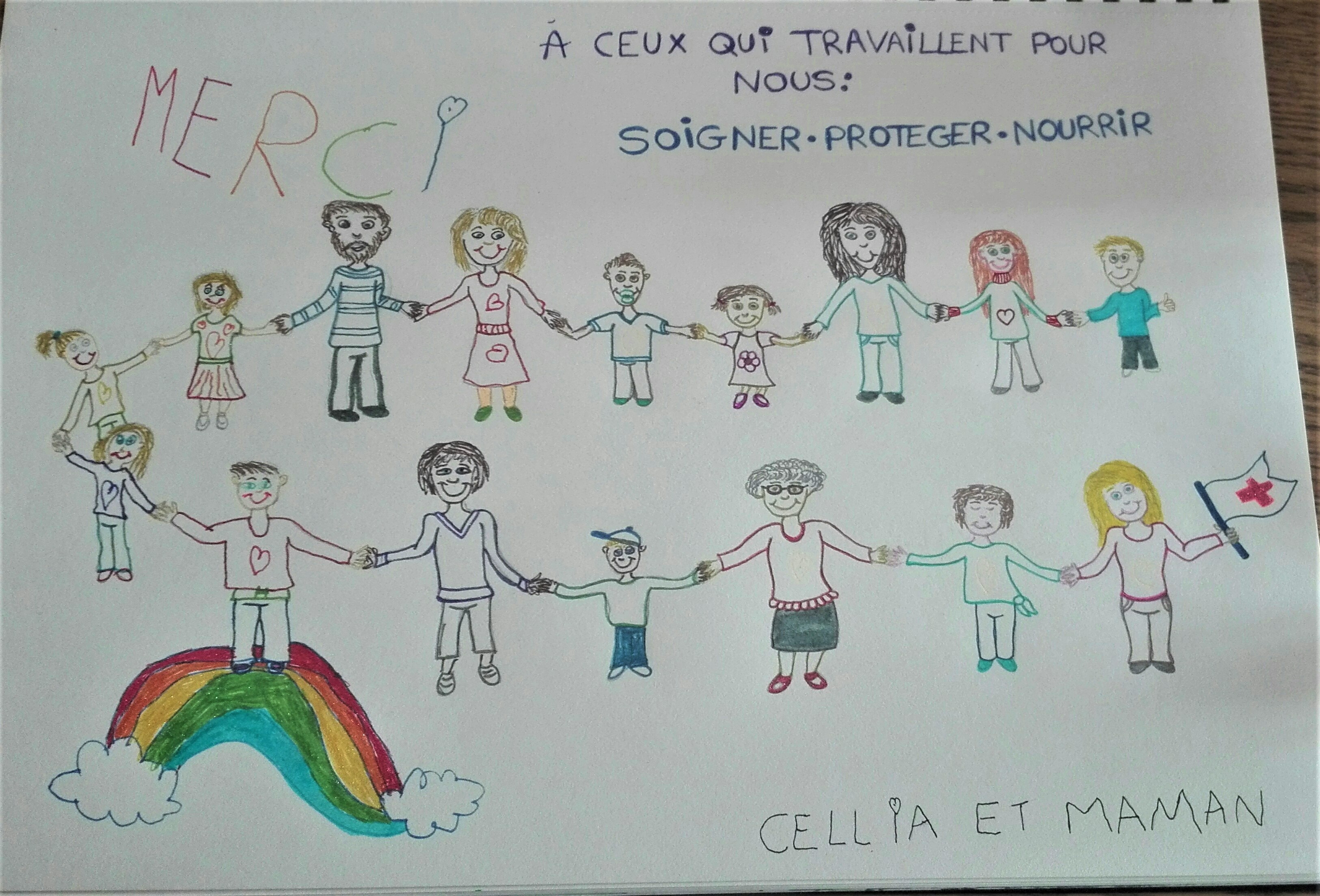 Parlez-nous de solidarité... Les œuvres des élèves de l'école maternelle